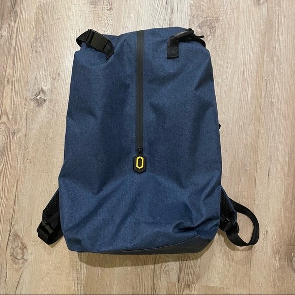 Other - NWOT Navy Blue and Yellow Classic Business Computer Laptop Backpack Bag